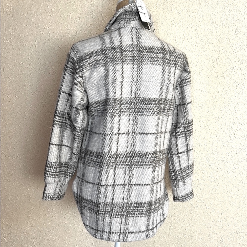 Banana Republic Plaid Gray Women's Jacket - Picture 4 of 8